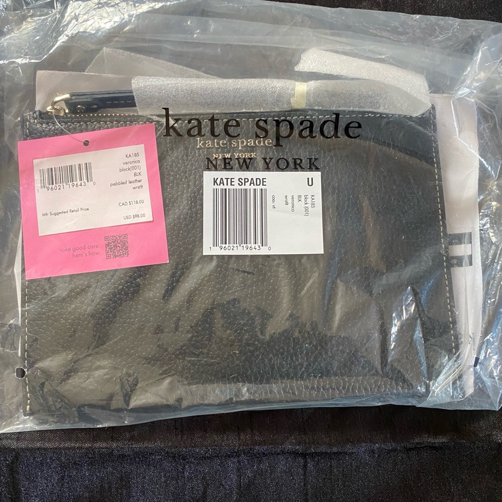 Kate Spade Black Textured Pouch
